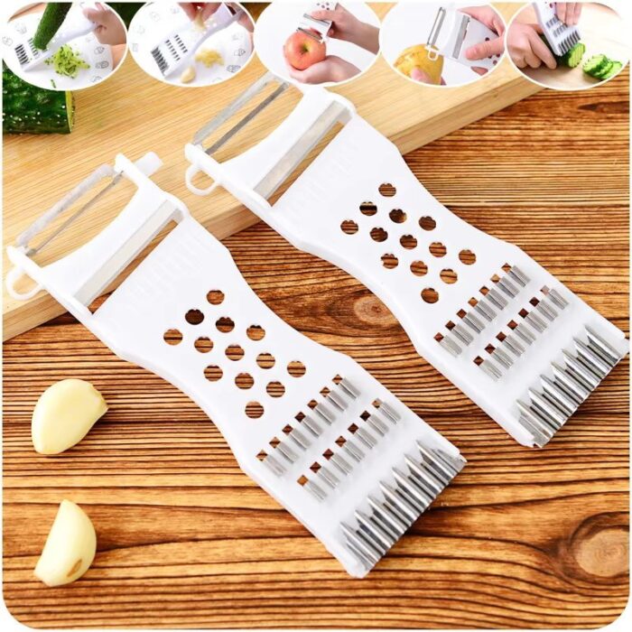 Multifunctional fruit Vegetables Peeler Grater Shredder Cutter - Pack of 3 (Random color) - Image 11