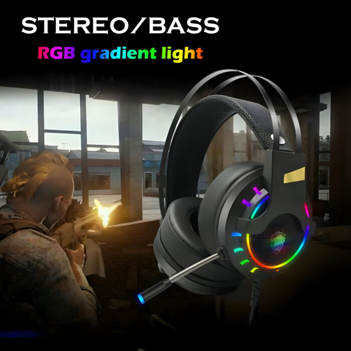 K3 Super Bass Comfortable Wear E-Sports RGB Gaming Wired Headset - Image 2