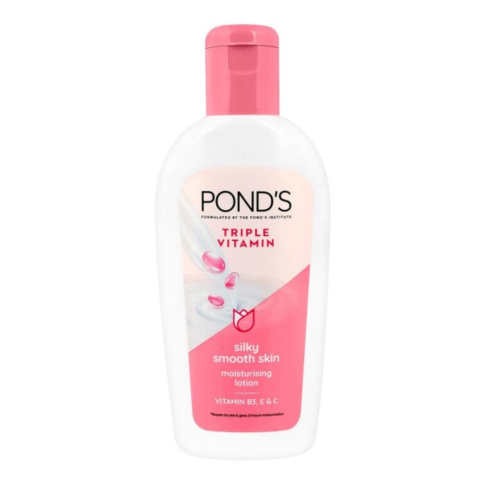 Ponds Triple Vitamin Moisturising Lotion Silky Smooth Skin 200ml - Image 1