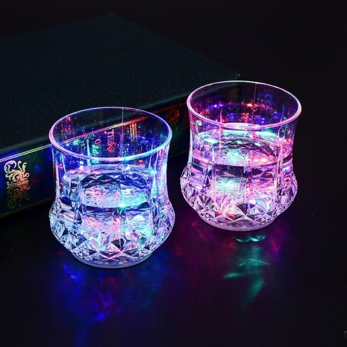 LED Flashing Glowing Water Liquid Activated Light Up Glass Cup Mug Luminous Party Drink Cup - Image 5