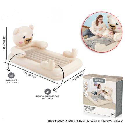 Bestway 67712 Inflatable Dreamchaser Children Teddy Bear Airbed