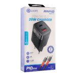 Dany Rapid R20-TC PD+QC3.0 20W Dual Port Charger Type-C To Type-C Cable