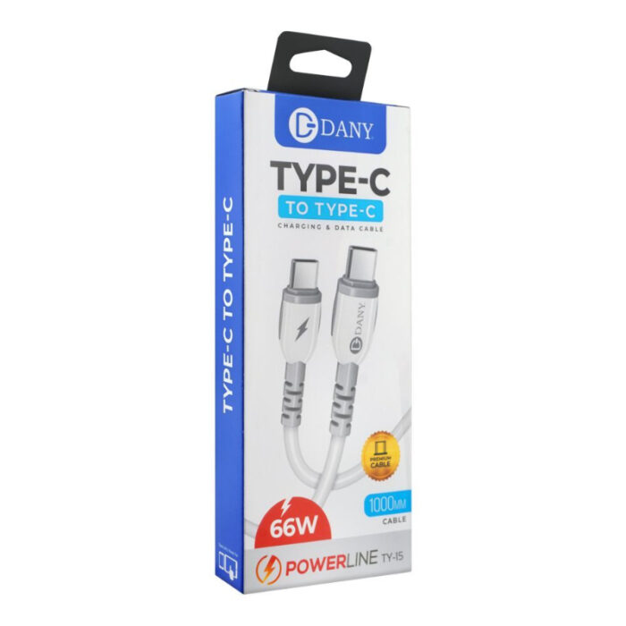 1257126-1.jpg TY-15 66W High-Quality Type-C To Type-C Charging And Data Cable - Image 1