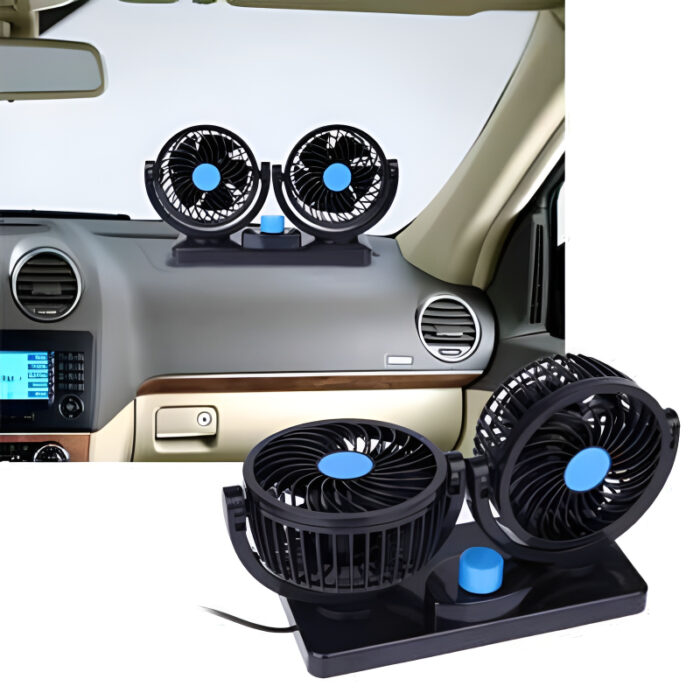 F30 Dual-Headed 360° Rotating Car Fan with Low Noise & Adjustable Airflow - Image 5