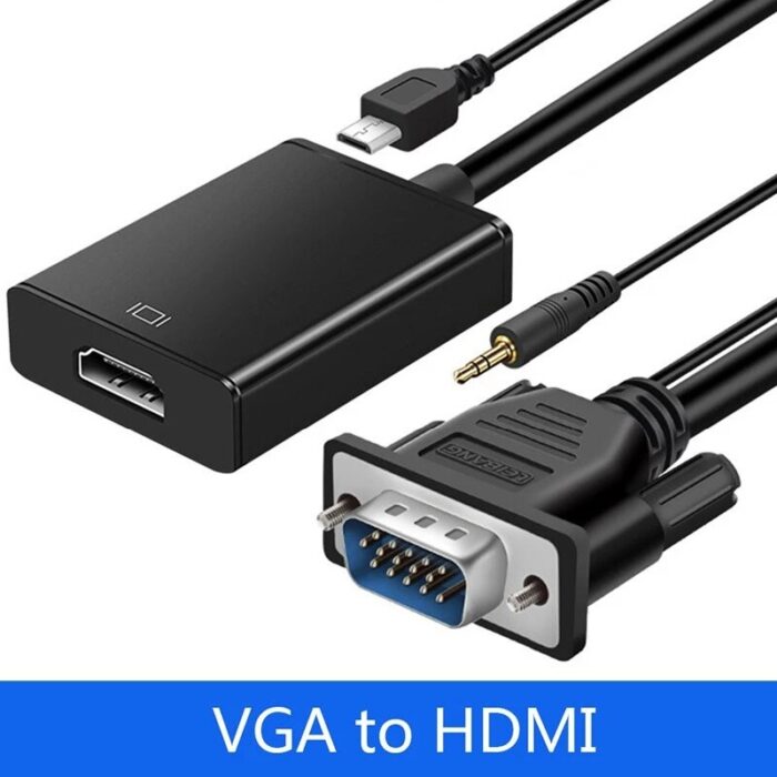 Full HD 1080P VGA To HDMI Video Converter With 3.5mm Audio Cable - Image 1