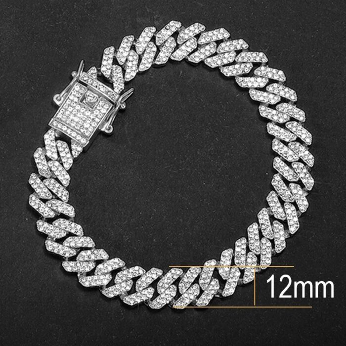 Sophisticated Men’s Luxury Highly Polished Silver-Plated Bold Cuban Link Chain Bracelet - Image 11