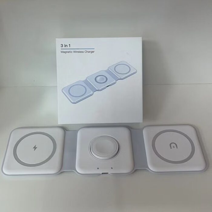 15W 3 in 1 Magnetic Wireless Charger Phone Induction Fast Charging Stand for Phone - Image 1