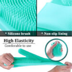 2 Pairs Kitchen Magic Silicone Dishwashing Gloves with Cleaning Scrub Sponges Dual Set for Efficient Scrubbing - Image 6