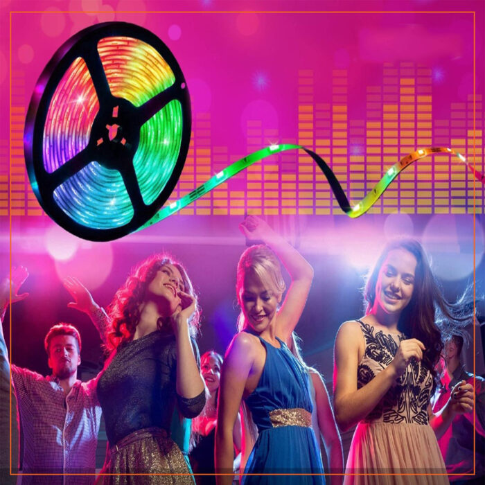 5M RGB Waterproof LED Strip Light12V Current With Remote Controller - Image 1