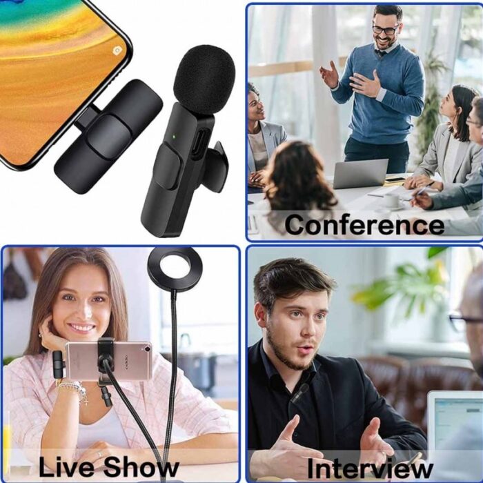 k11 Type-C Wireless Microphone K8 Collar Mic for Type C - Noise Cancellation Reduction Wireless Mic for Phone for Mobile Phone Camera, - Image 13