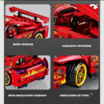 Creative 677Pcs Technical Building Realistic Model Racing Car Toy - Image 4