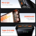 RPP-623 Remax 20000mAh LED Display, PD+QC 20w+22.5W Fast Charging Multi-Device Compatibility Powerbank - Image 10