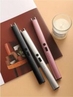 Gas Lighter  Long with New Slide Out Design  USB Gas Lighter Rechargeable with LED Display, Plasma Arc Lighter (Random color) - Image 4
