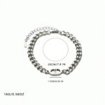 Durable Unisex Bold Stainless Steel Cuban Link Bracelet with Non-Tarnish and Waterproof Finish - Image 3