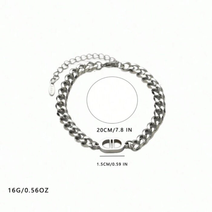 Durable Unisex Bold Stainless Steel Cuban Link Bracelet with Non-Tarnish and Waterproof Finish - Image 3