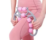 9 Wheels U Shape Points Massage Muscle Relax Roller Massager made in china (random color) - Image 4