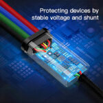 Baseus 4 in 1 Dual iPhone + Type C + Micro USB High Quality Nylon Braided Universal Multi Charging Cable - Image 5