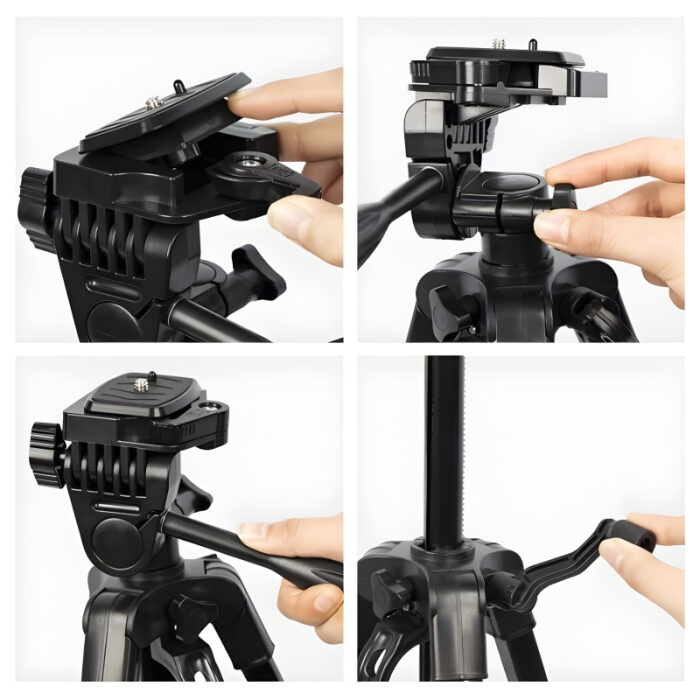 3366 Multi-Functional Professional Lightweight Portable Tripod Stand For Mobile Phones And Cameras - Image 10