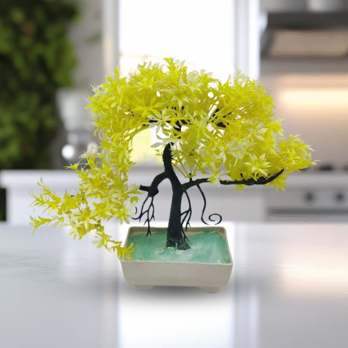 Artificial Bonsai Tree yellow Decoration Piece - Image 1