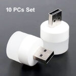 Pack of 10 Mini USB LED Night Lights – Compact Plug-in Lamps for Bedroom, Office, and Travel - Image 4