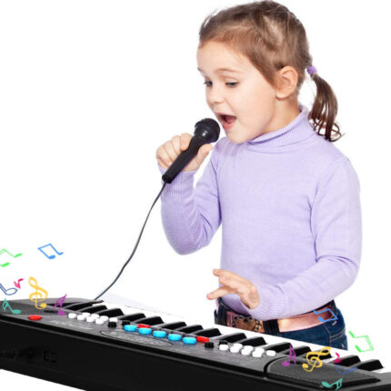 BigFun 37 Keys Electronic Musical Keyboard Piano With Microphone For Kids
