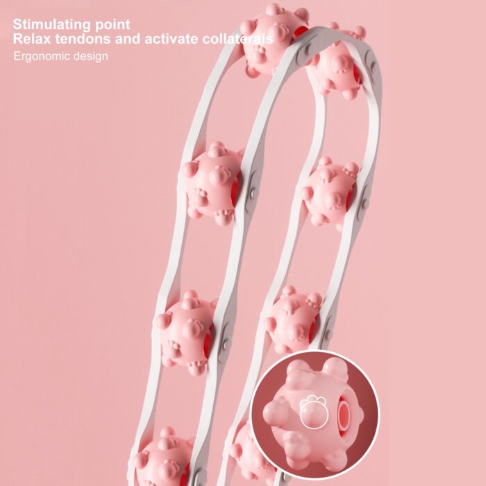 Multifunctional Bump Ball Full body massager | Muscle Relaxation Body Massage 8 Balls Ergonomic Handle Roller (Random color) - Image 3