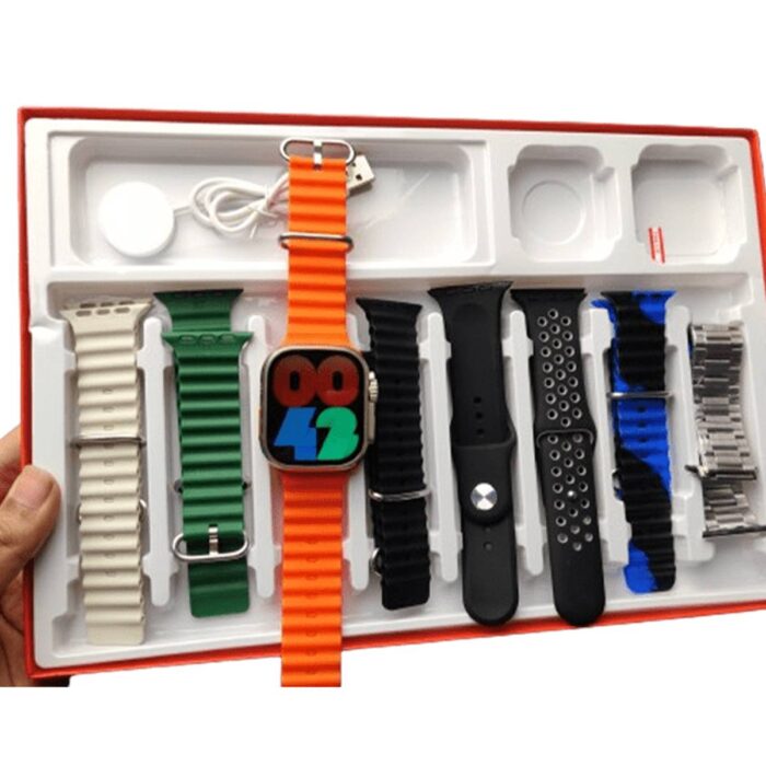 9+1 Z60 Ultra-2 Big Ips Display 49mm 8+Silicone Case Strap Bt Calling Smartwatch Always On Display With Ofitpro App Silver - Image 3