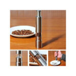 One Handed Operation Thumb Push High Quality Stainless Steel Spice Grinder - Image 3