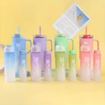 (Pack of 3) Water Bottles Set, Sports Water Cups, Portable Drinking Cups, Summer Drinkware, For Outdoor Camping, Hiking, Fitness (Random Color) - Image 2
