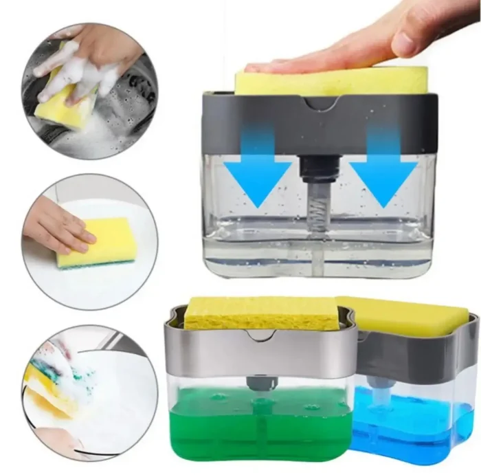 Soap Pump with Sponge Hand Push Water Resistant Portable Dispenser - Image 8