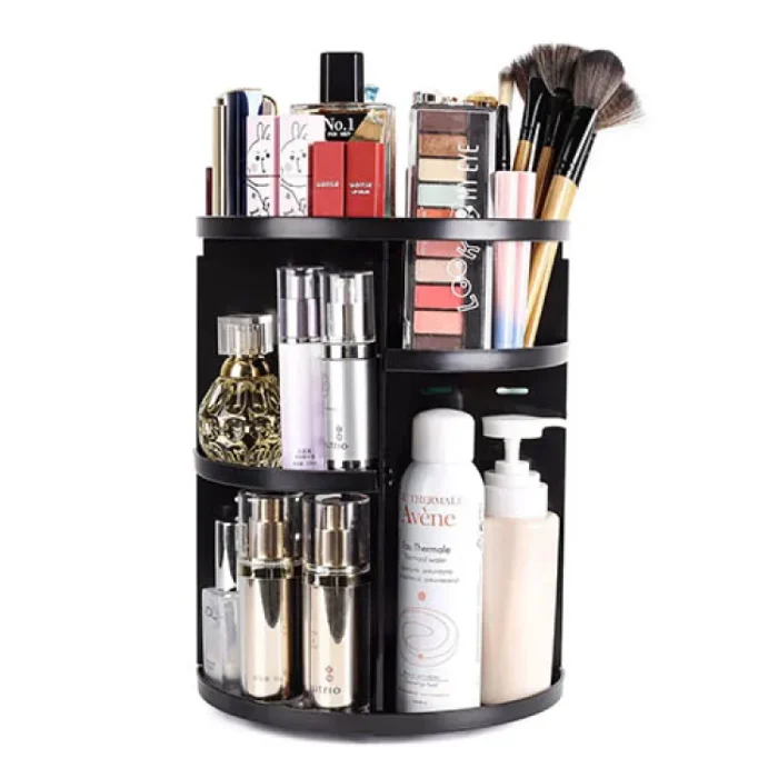 360 Degree Rotating Cosmetic Organizer (black ) - Image 3