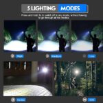 Portable LED flashlight, 3 light intensity modes, USB, - Image 12