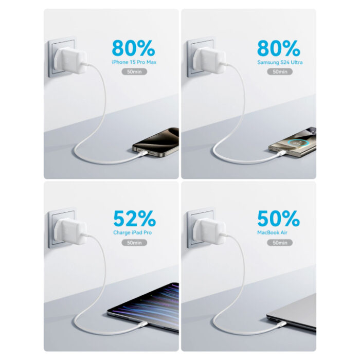 Joyroom JR-TCF24EU 30W Type-C Fast Charger with PD & QC, 6X Faster and Safer Charging - Image 8