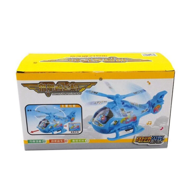 Electric Fighter Aircraft Children Music Flashing Wing Rotation Helicopter Toy For Kids - Image 1