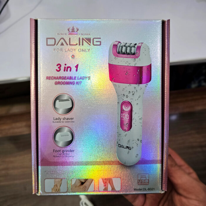 DL-6021 Daling 3-In-1 Rechargeable Grooming Kit For Women - Image 10