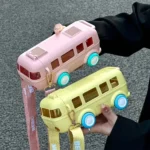 Bus Shape School Water Bottle with Strap 500 ML (Random Color) - Image 3