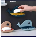 Pack Of 3 Fish-Shaped Double-Layer Adhesive Waterproof Soap Bar Holder Stand Rack For Bathroom, Shower, And Kitchen Walls - Image 3