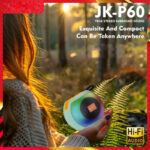 JK-P60 Portable Hi-Fi Bluetooth Speaker with Dynamic RGB LED Lights and Powerful Bass - Image 3