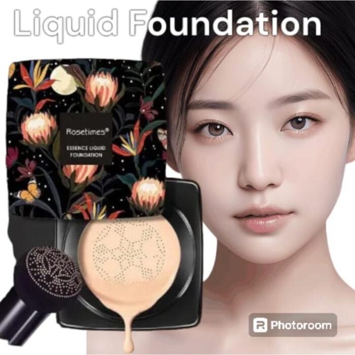 High Coverage Liquid Foundation imported Face Moisturizing Liquid Cover Concealer Long-Lasting,(Mushroom Shape) (Only fair shade ) - Image 4
