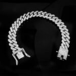 Sophisticated Men’s Luxury Highly Polished Silver-Plated Bold Cuban Link Chain Bracelet - Image 4