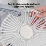 Long Stand Rechargeable Portable Folding Fan | Extendable Floor & Desktop Fan: Silent, Powerful, Portable (Random color) - Image 22