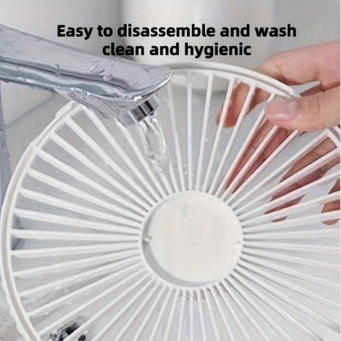 Long Stand Rechargeable Portable Folding Fan | Extendable Floor & Desktop Fan: Silent, Powerful, Portable (Random color) - Image 22