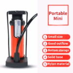 High Pressure Foot Air Pump Heavy Duty Foot Pump for Bike, Ball, Scooter, Car, Inflatable Toys, Mini Pump - Random Color - Image 6