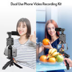 Multifunctional Professional Vlogging Kit With Tripod LED Video Light Microphone And Phone Holder - Image 2
