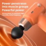 4 in 1 Compact Gun Massager | 5 Speed Levels | Portable Rechargeable Handheld Muscle Pain Reliever Device (Random color) - Image 5