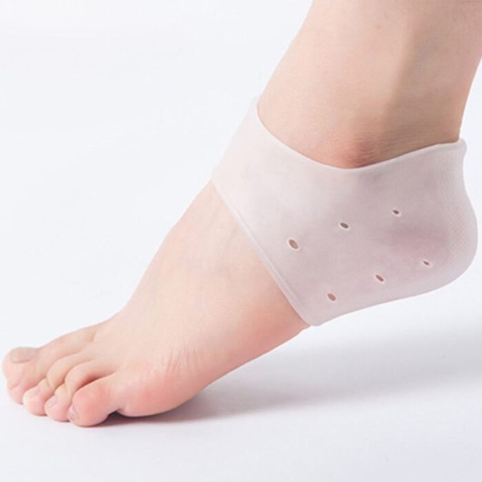 Set Of 4 Pairs Silicone Gel Moisturizing Heel Socks -Unisex Foot Protectors With Shoe Cushion For Cracked Heel Pain Relief - Image 6