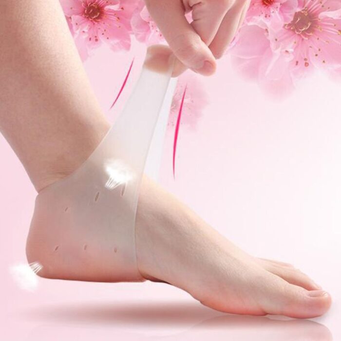 Set Of 4 Pairs Silicone Gel Moisturizing Heel Socks -Unisex Foot Protectors With Shoe Cushion For Cracked Heel Pain Relief - Image 8
