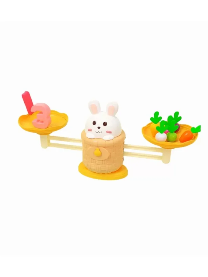 Rabbit Carrot Math Balance Toy Set,educational tool Preschool Shape Matching Toys Carrot Counting Game - Image 4