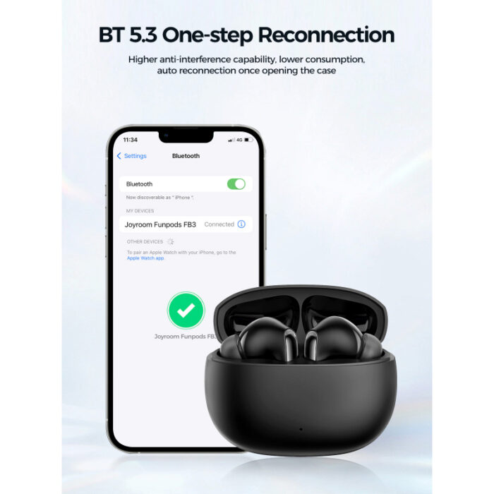 Joyroom FB3 FunPods BT 5.3 True Wireless Earbuds with ENC Noise Reduction, Dual EQ Modes, and Fast Charging - Image 4