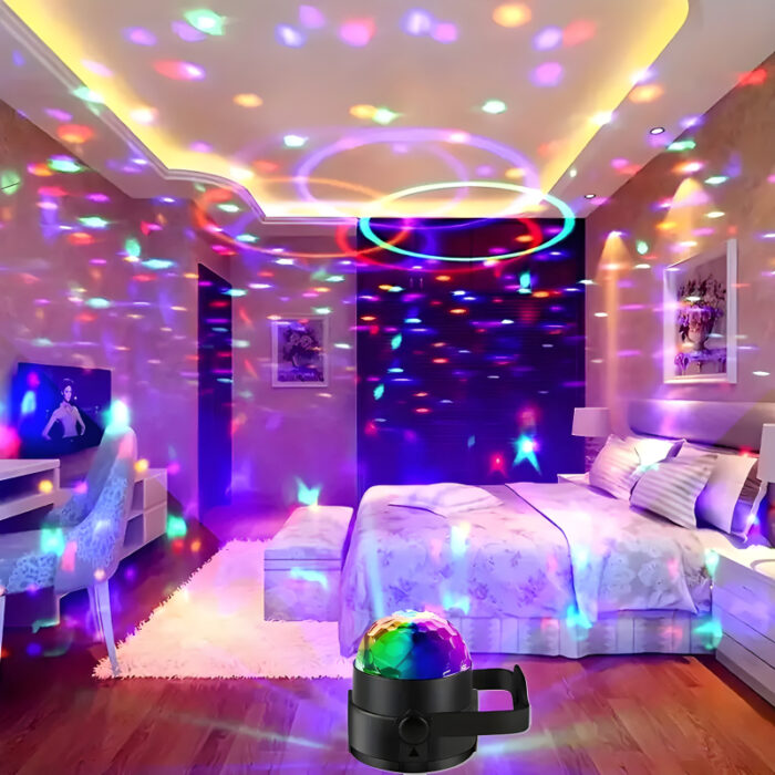 LT-910 Mini LED Projector With Speaker and RGB Disco Light - Image 2
